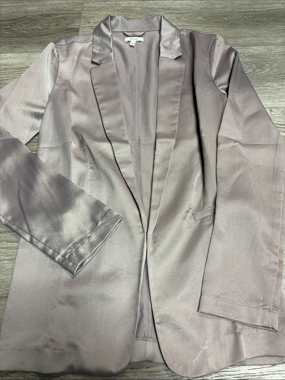 Maurices Satin Blazer in Mauve Taupe
